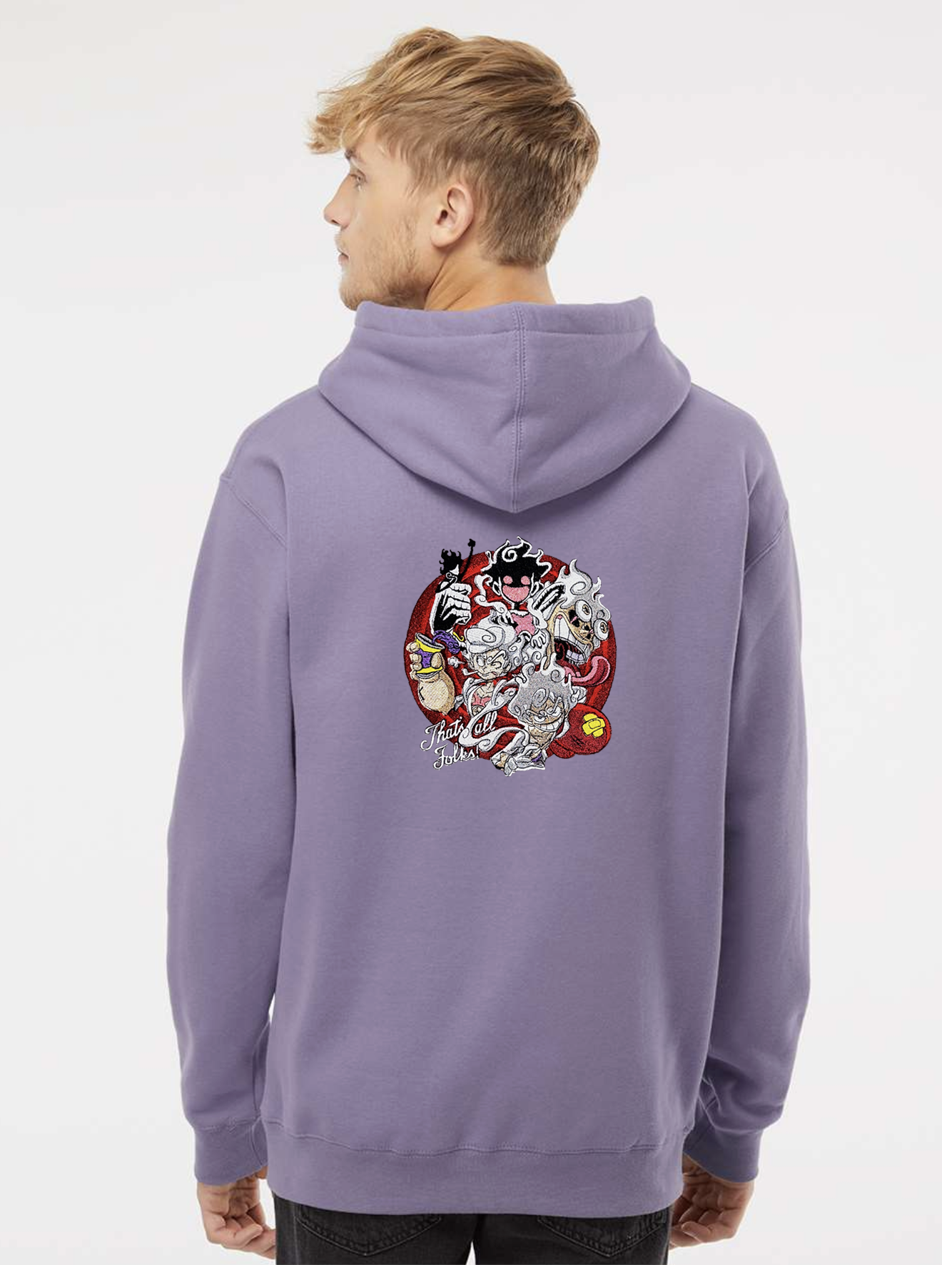 ONE PIECE THAT'S ALL FOLKS EMBROIDERED HOODIE
