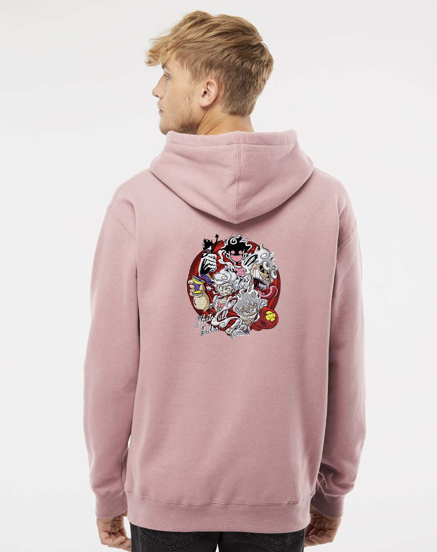 ONE PIECE THAT'S ALL FOLKS EMBROIDERED HOODIE