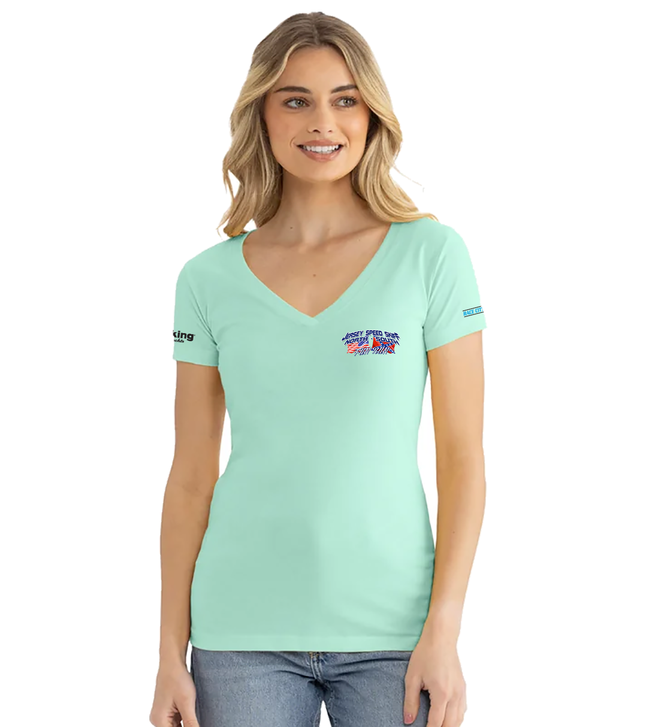 LADIES NEXT LEVEL V-NECK TEE