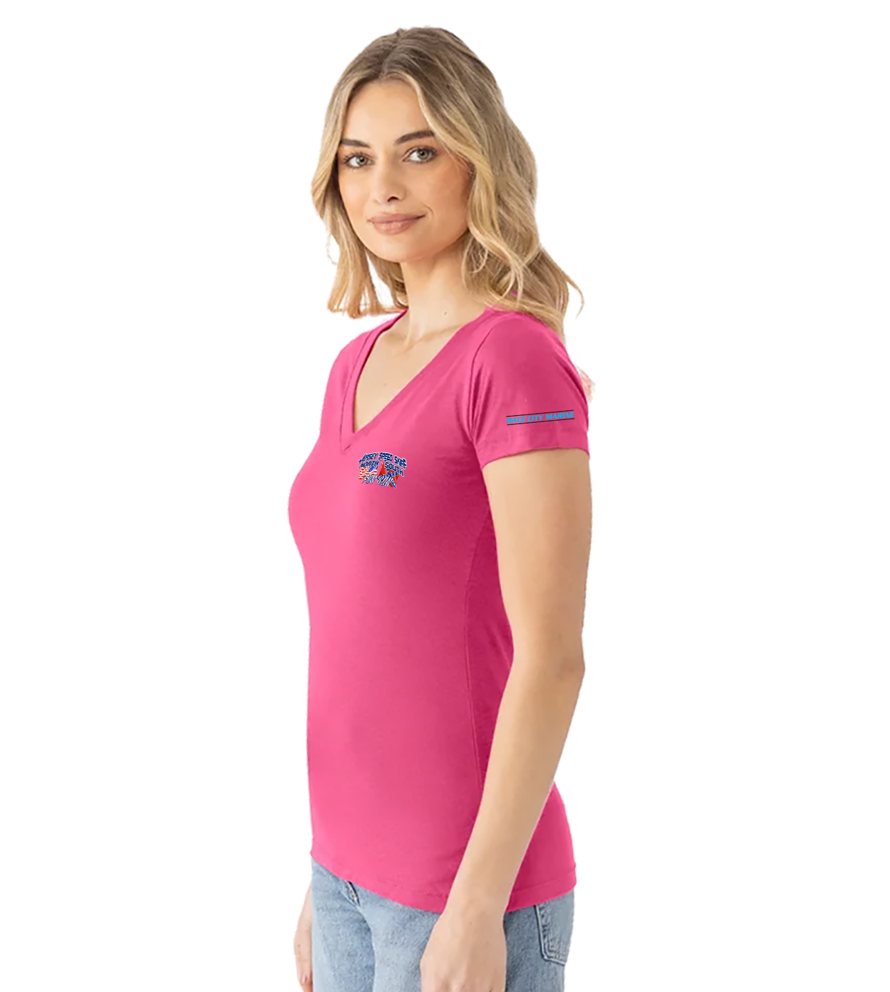 LADIES NEXT LEVEL V-NECK TEE