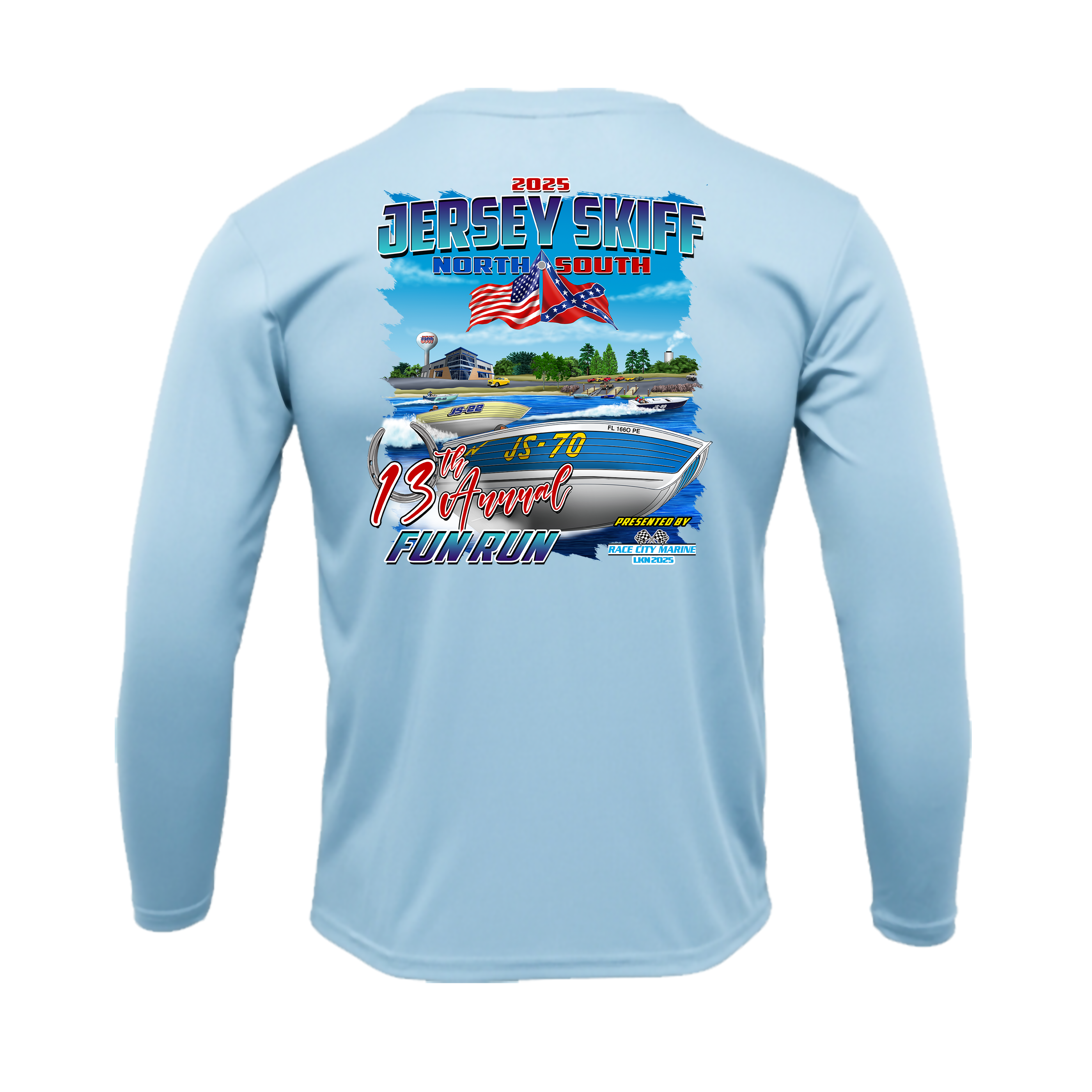 JERSEY SKIFF LS BAW PERFORMANCE TEE