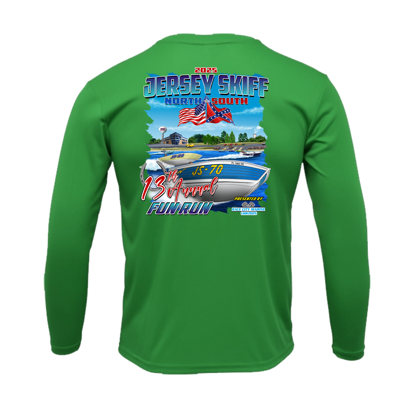 JERSEY SKIFF LS BAW PERFORMANCE TEE