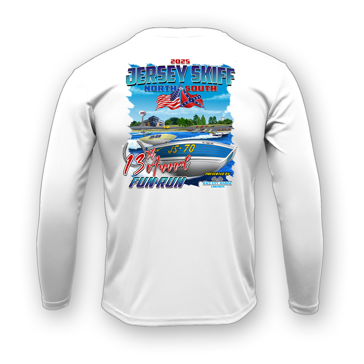 JERSEY SKIFF LS BAW PERFORMANCE TEE