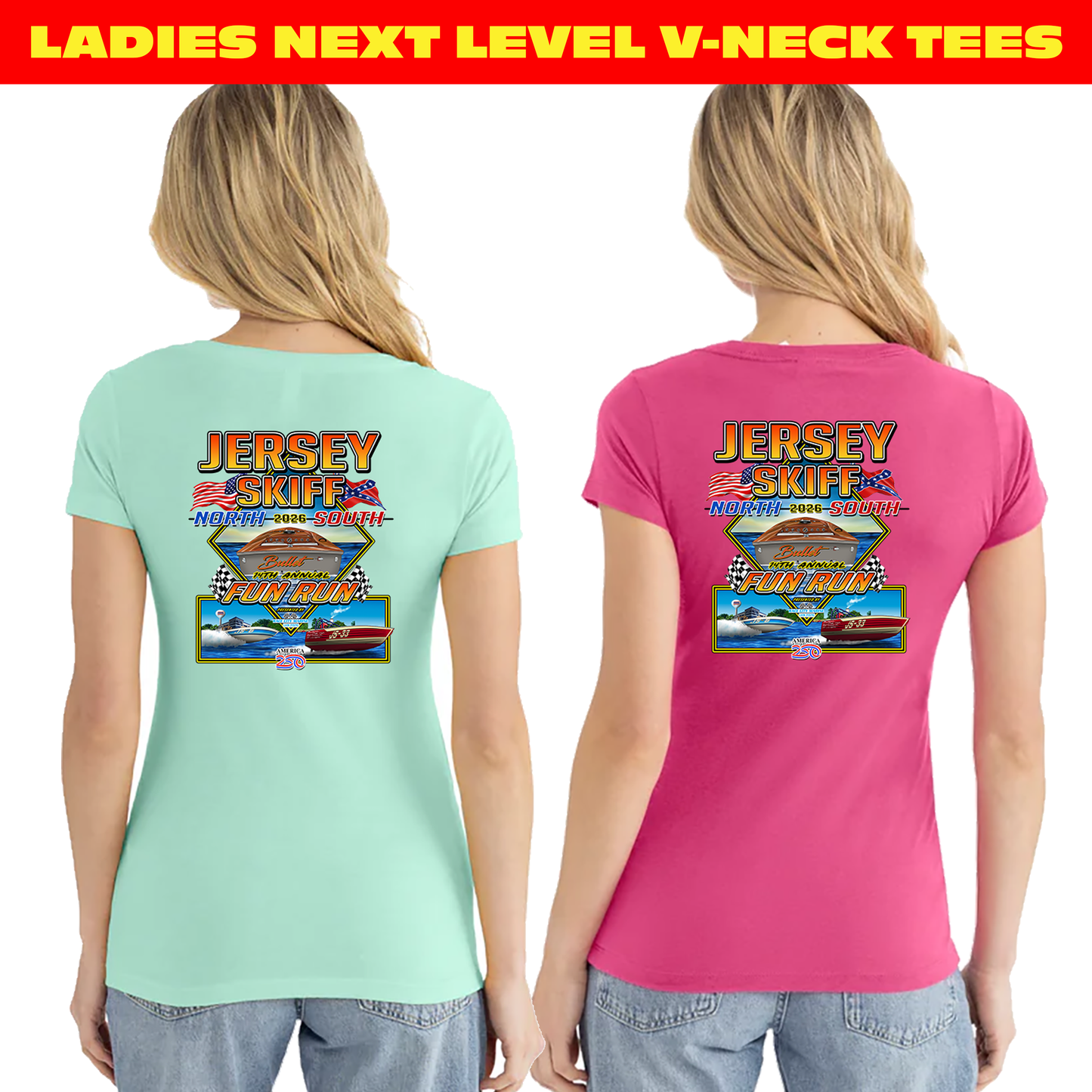 LADIES NEXT LEVEL V-NECK TEE